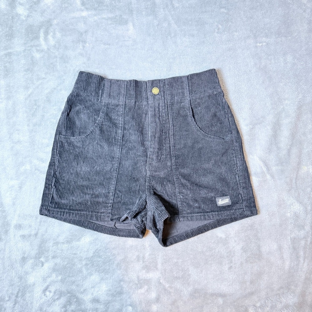 Hammies Original Size 26 Corduroy Shorts Black High Waisted Retro Surf